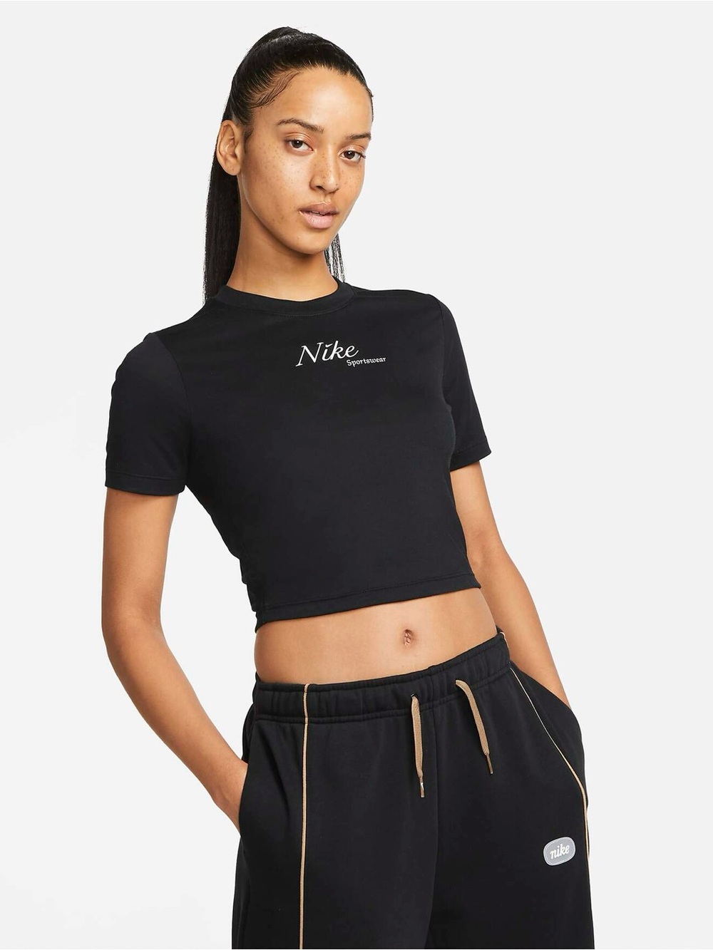 Nike *WHITE* Crop Top with Logo
